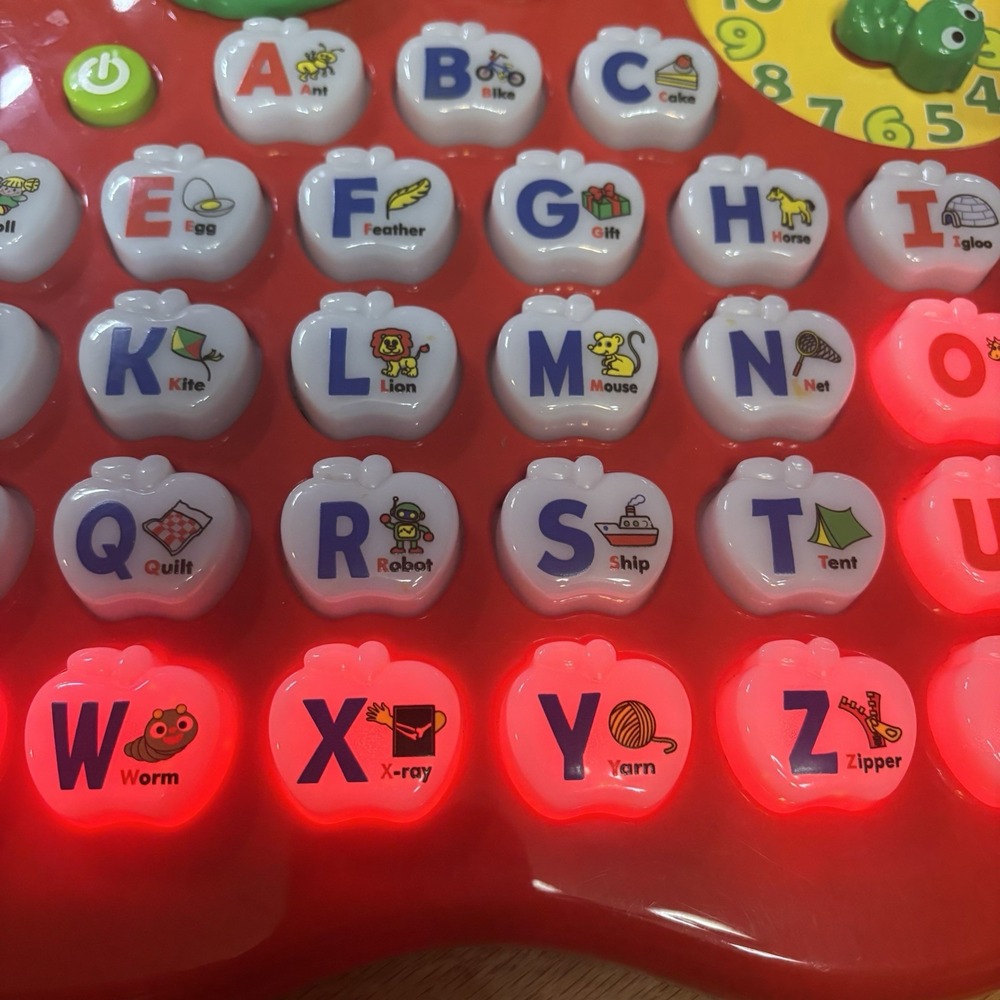 VTECH Alphabet Apple‎ Preschool Learning Phonics ABC's Music Lights And Sounds - Picture 2 of 7